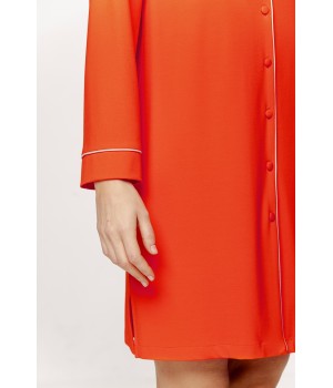Camisón beige y naranja de viscosa nylon elastano